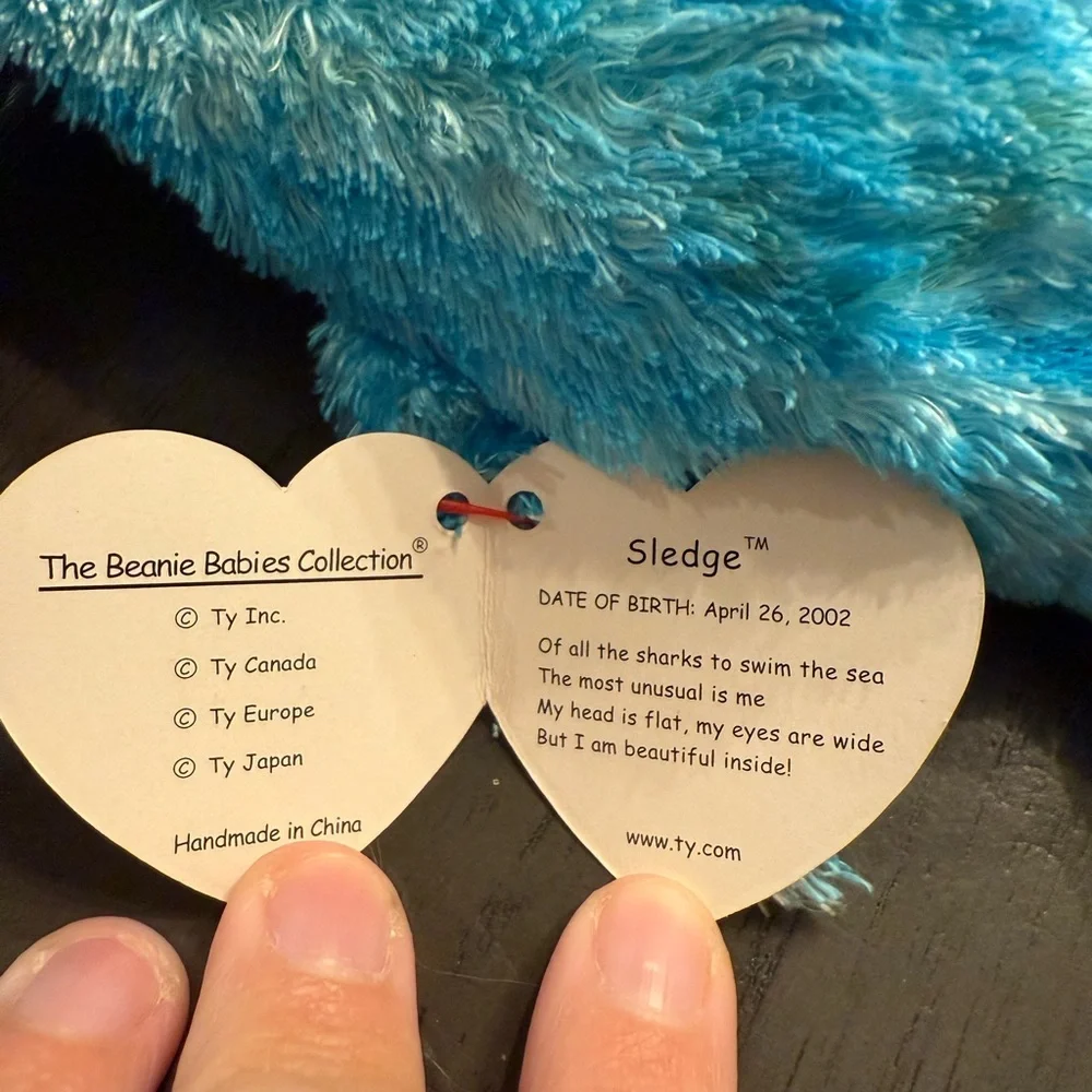 Y2K Ty Beanie Babies Blue Shark “Sledge”
